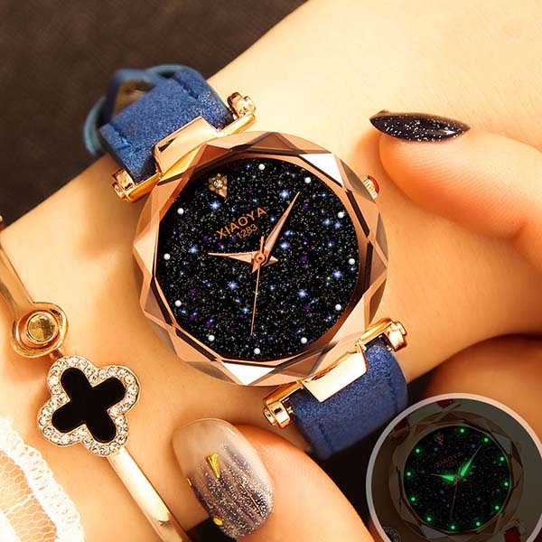 Ladies Watch 2018 New Casual Fashion Quartz Watch Starry Sky Multicolor Leather Wristwatch Simple Designer Women Clock Orologio