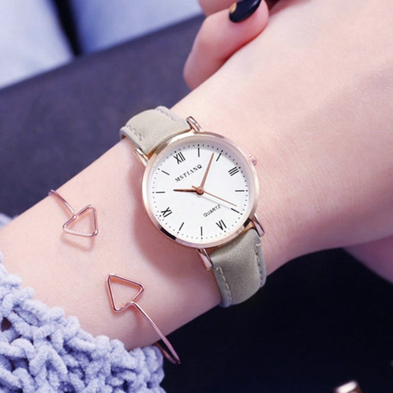 2019 Luxury Brand Women's Watch Simple Style Leather Band Quartz Watch Fashion Wristwatch Ladies Watches Clock For Women