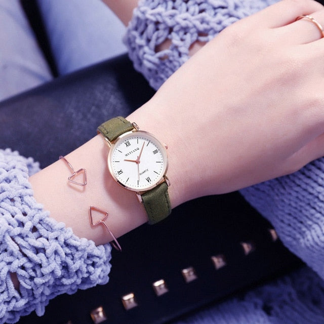 2019 Luxury Brand Women's Watch Simple Style Leather Band Quartz Watch Fashion Wristwatch Ladies Watches Clock For Women